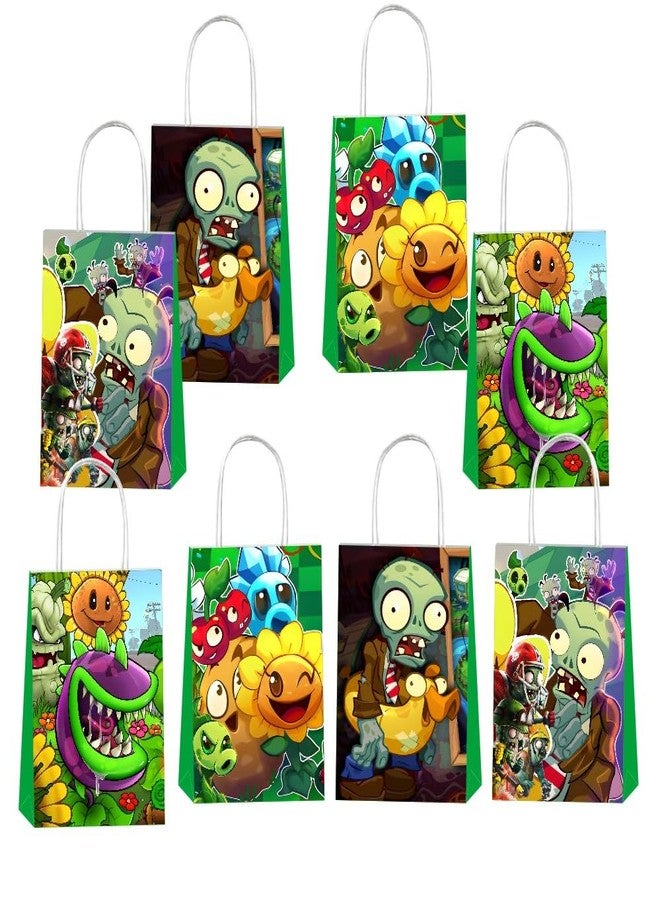 fancigo 12pcs Plants Gift Bags Goodie Bags with Handles for Kids Birthday Party Decorations Supplies - Image 3